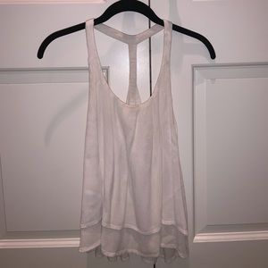 White open back fancy tank top